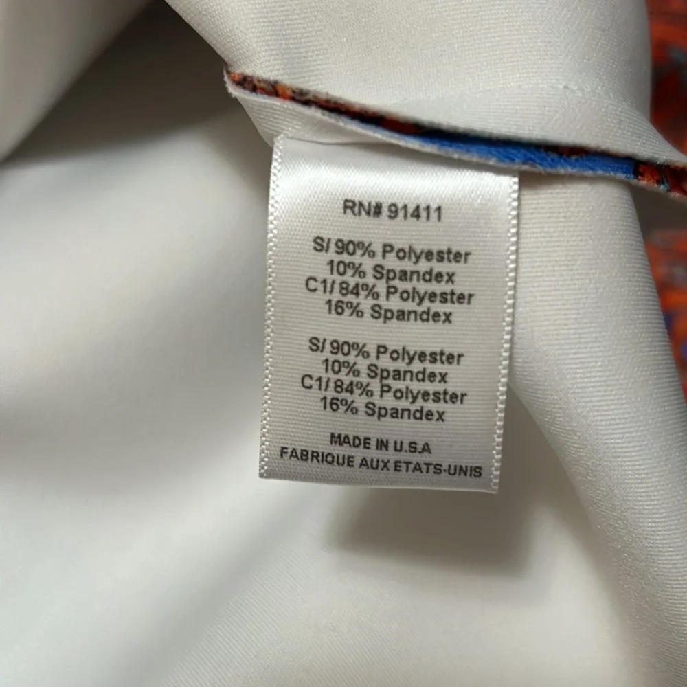 Clover Canyon Polyester Spandex Tank Mini Dress size Large L. Orange Multi color - Picture 4 of 4